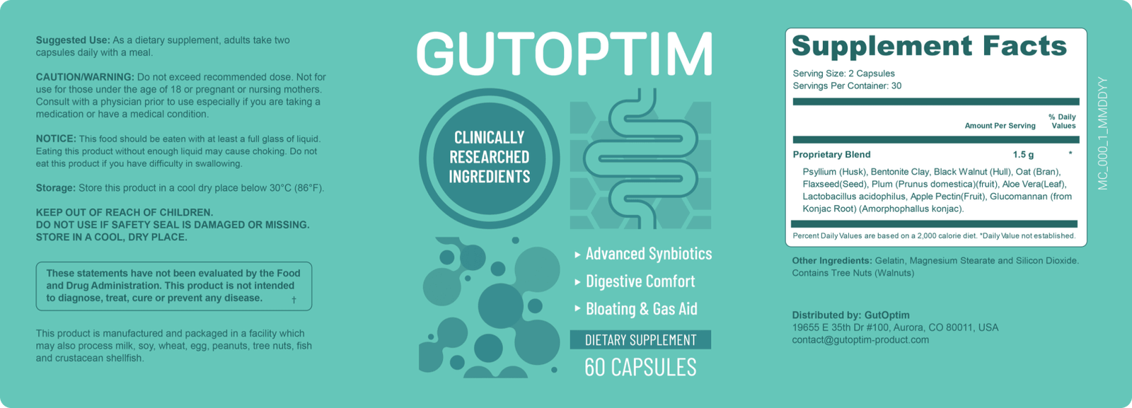 gutoptim  supplement fact